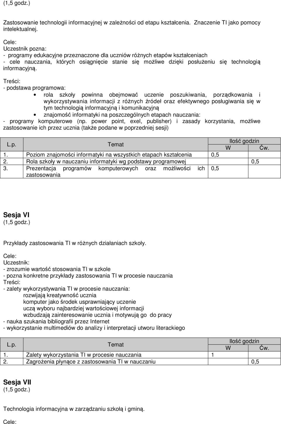 - podstawa programowa: rola szkoły powinna obejmować uczenie poszukiwania, porządkowania i wykorzystywania informacji z różnych źródeł oraz efektywnego posługiwania się w tym technologią informacyjną