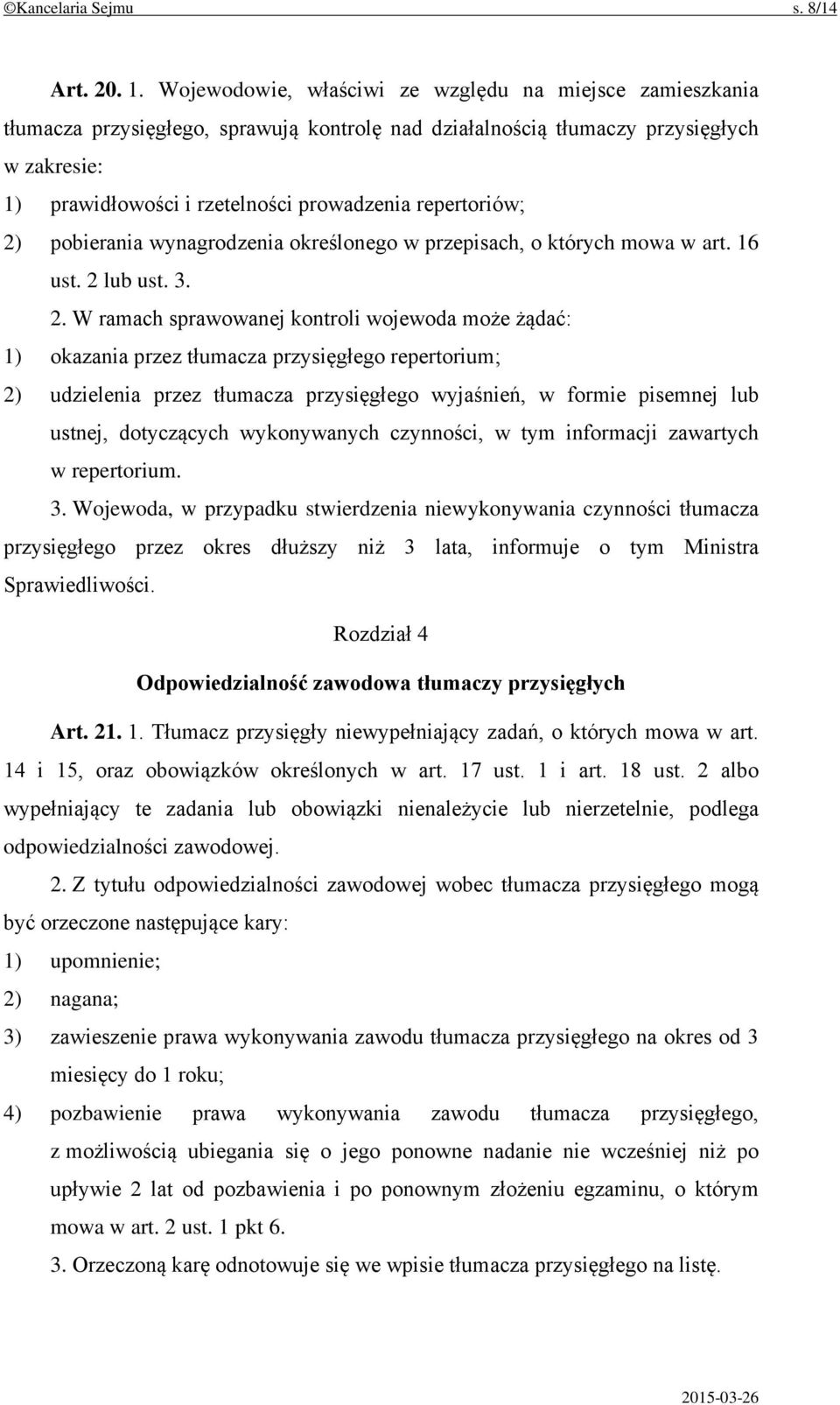 repertoriów; 2)