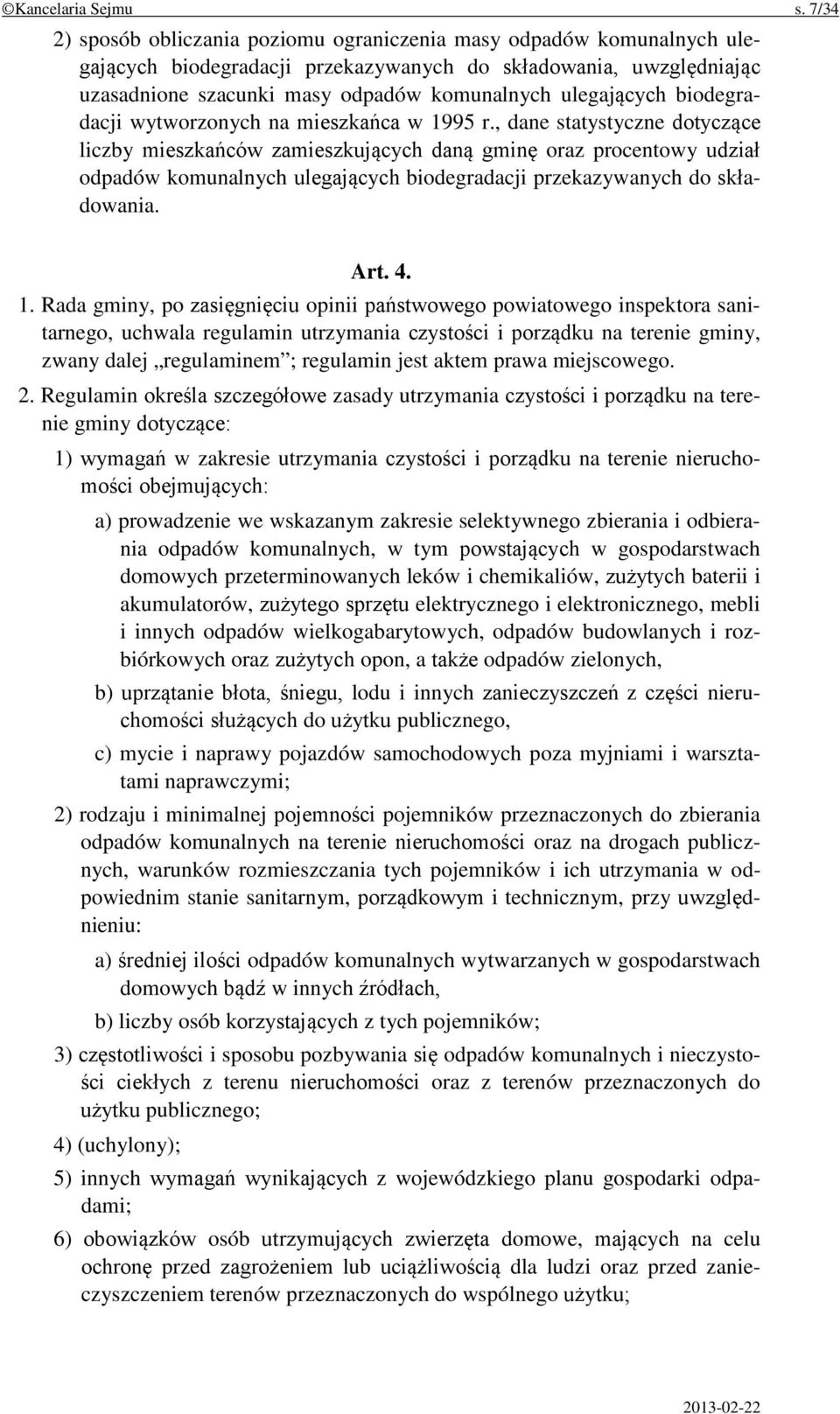 ulegających biodegradacji wytworzonych na mieszkańca w 1995 r.