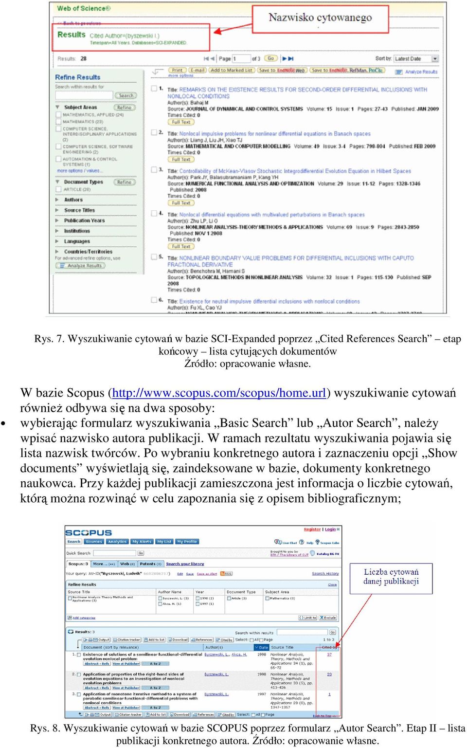 W ramach rezultatu wyszukiwania pojawia się lista nazwisk twórców.