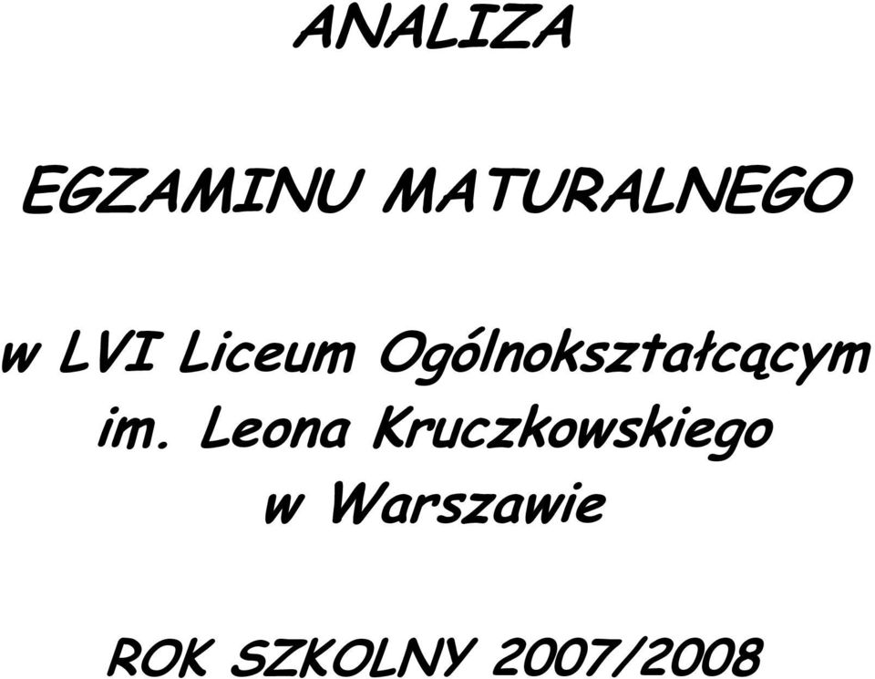 Ogólnokształcącym im.