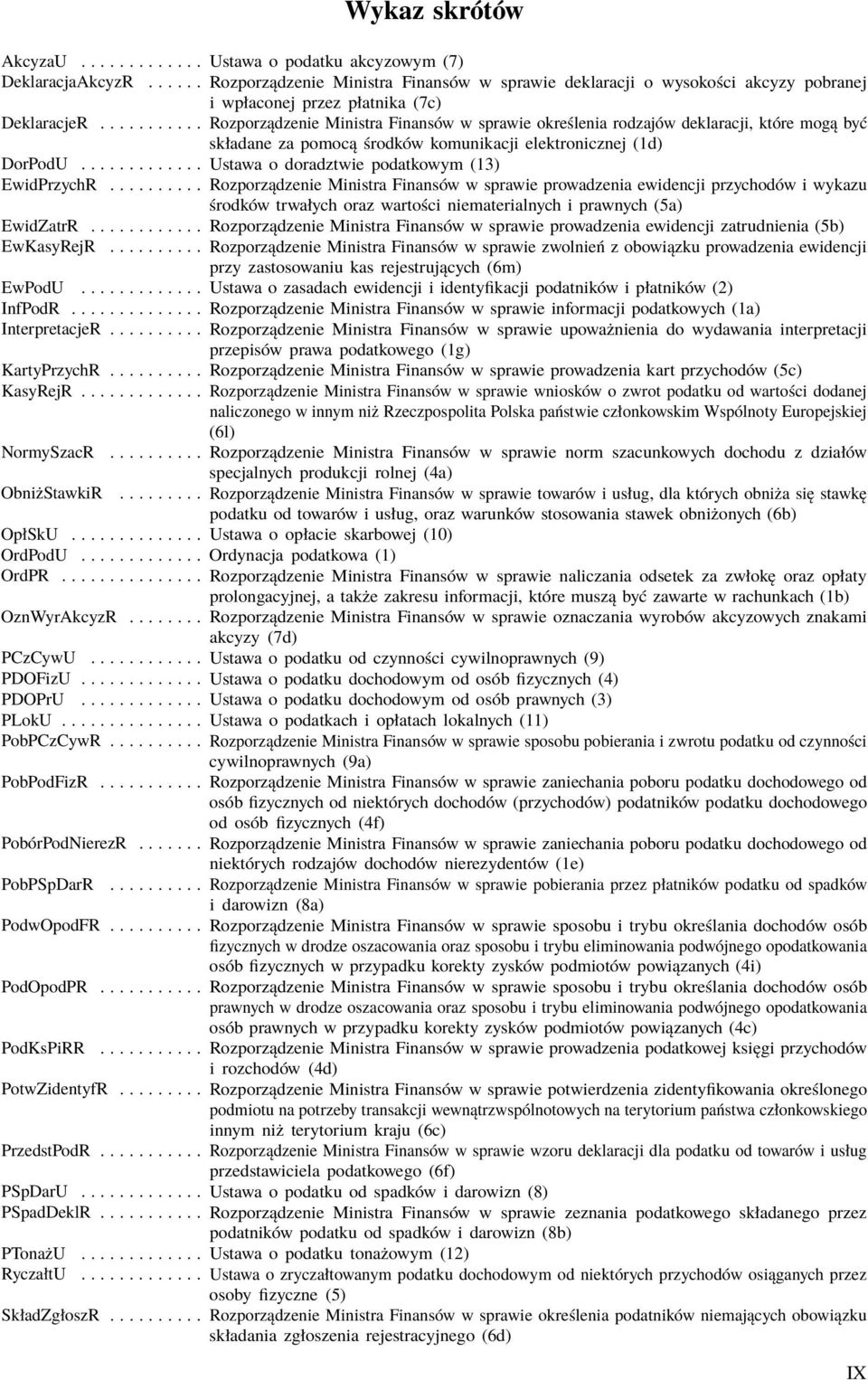 .......... Rozporządzenie Ministra Finansów w sprawie określenia rodzajów deklaracji, które mogą być składane za pomocą środków komunikacji elektronicznej (1d) DorPodU.