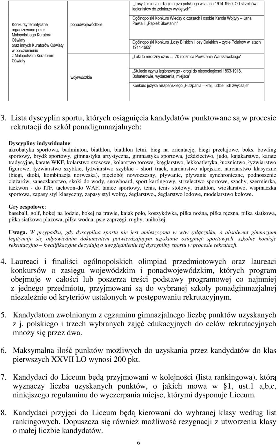 Ogólnopolski Konkurs Wiedzy o czasach i osobie Karola Wojtyły Jana Pawła II PapieŜ Słowianin Ogólnopolski Konkurs Losy Bliskich i losy Dalekich Ŝycie Polaków w latach 1914-1989 Taki to mroczny czas.