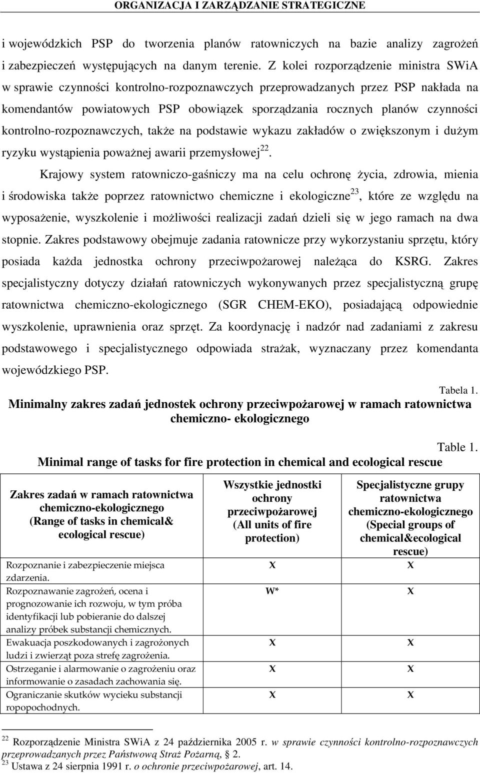 kontrolno-rozpoznawczych, także na podstawie wykazu zakładów o zwiększonym i dużym ryzyku wystąpienia poważnej awarii przemysłowej 22.