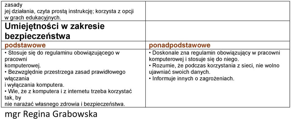 Bezwzględnie przestrzega zasad prawidłowego włączania i wyłączania komputera.