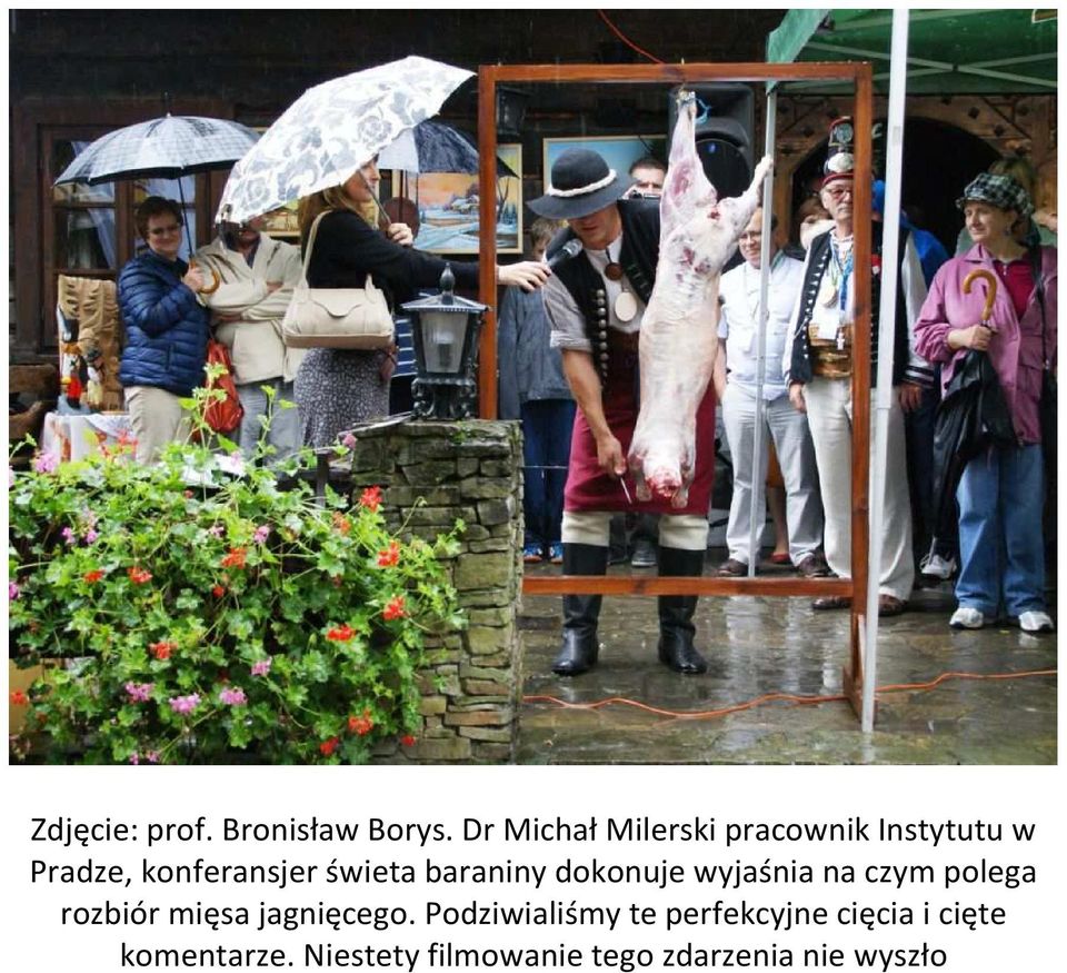 świeta baraniny dokonuje wyjaśnia na czym polega rozbiór mięsa