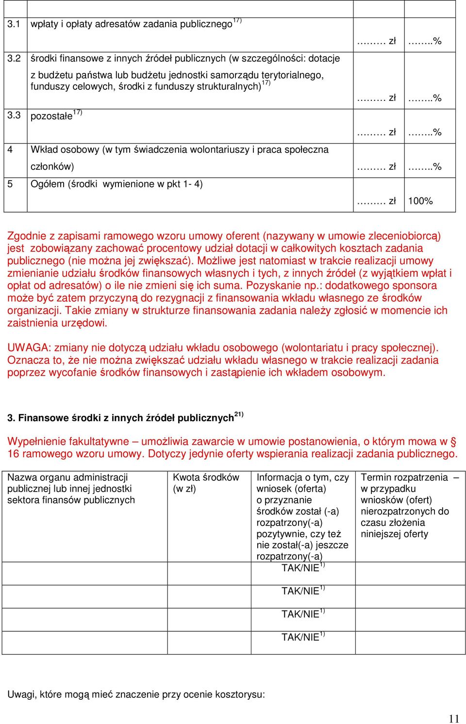 2 środki finansowe z innych źródeł publicznych (w szczególności: dotacje z budŝetu państwa lub budŝetu jednostki samorządu terytorialnego, funduszy celowych, środki z funduszy strukturalnych) 17) zł.