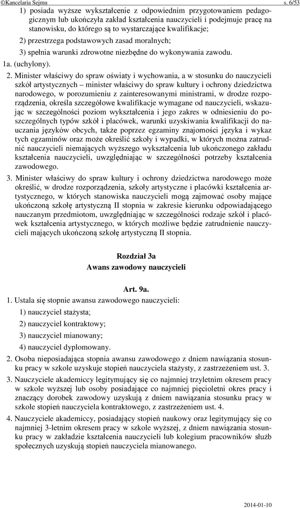 kwalifikacje; 2)