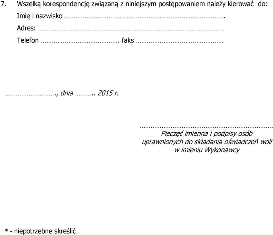 , dnia.. 2015 r.