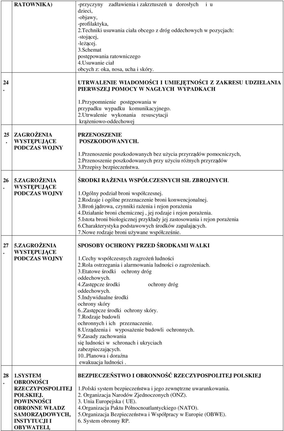 5ZAGROŻENIA WYSTĘPUJĄCE PODCZAS WOJNY 5ZAGROŻENIA WYSTĘPUJĄCE PODCZAS WOJNY 1SYSTEM OBRONOŚCI RZECZYPOSPOLITEJ POLSKIEJ POWINNOŚCI OBRONNE WŁADZ SAMORZĄDOWYCH, INSTYTUCJI I OBYWATELI, 1Przypomnienie