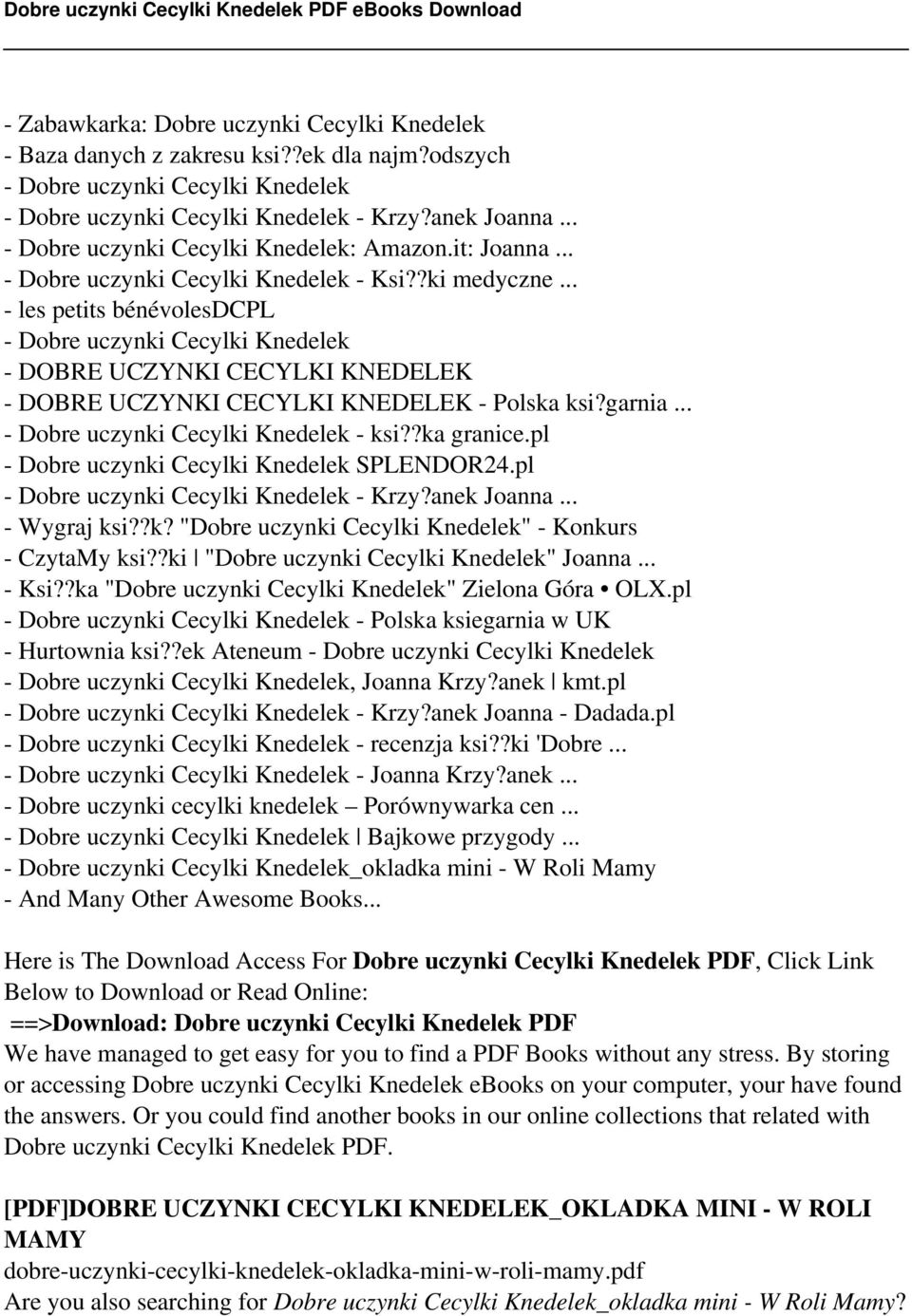 .. - les petits bénévolesdcpl - Dobre uczynki Cecylki Knedelek - DOBRE UCZYNKI CECYLKI KNEDELEK - DOBRE UCZYNKI CECYLKI KNEDELEK - Polska ksi?garnia... - Dobre uczynki Cecylki Knedelek - ksi?