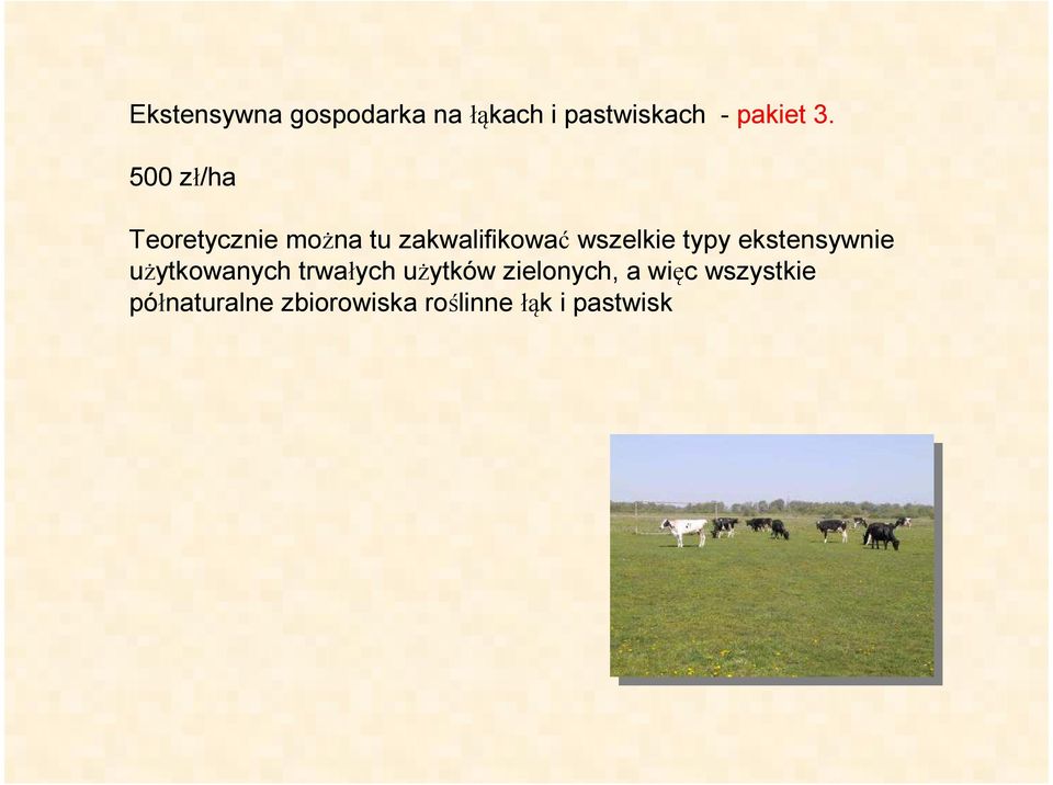 typy ekstensywnie użytkowanych trwałych użytków zielonych,