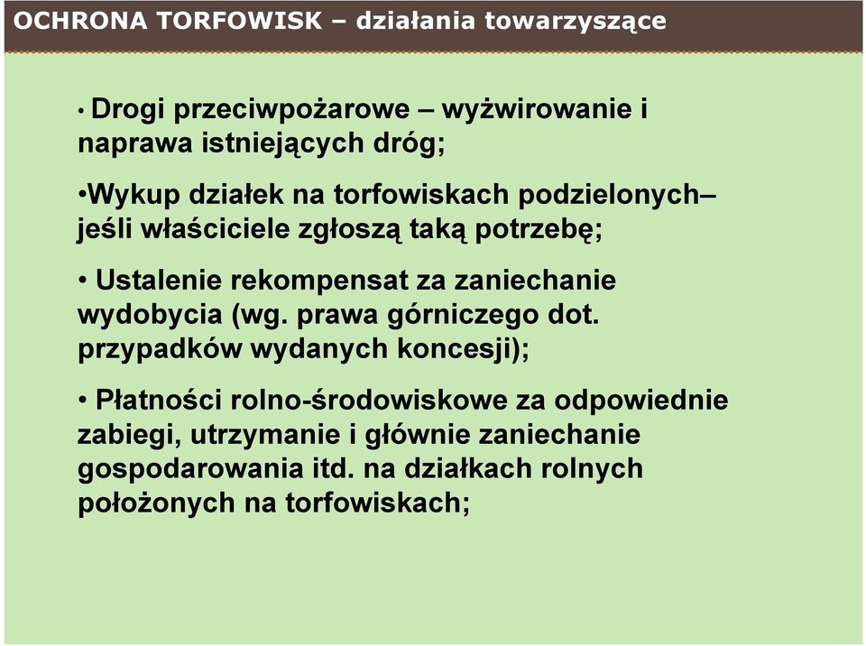 zaniechanie wydobycia (wg. prawa górniczego dot.