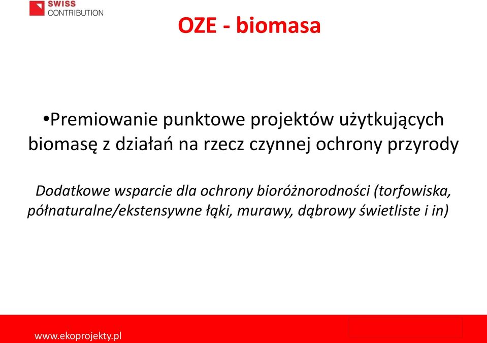Dodatkowe wsparcie dla ochrony bioróżnorodności