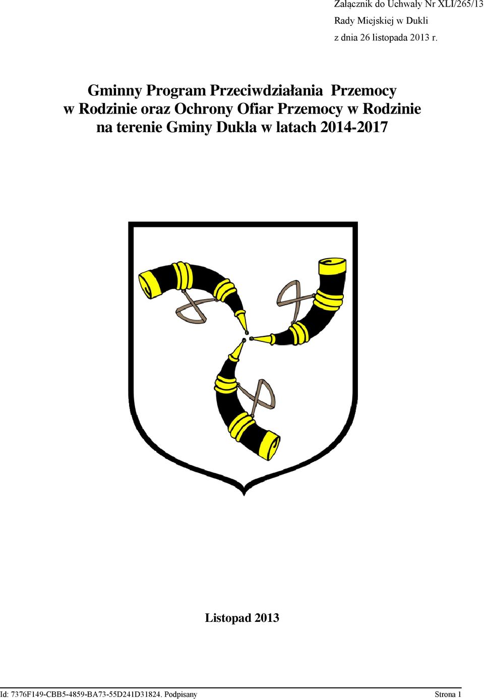 Gminny Program Przeciwdziałania Przemocy w Rodzinie oraz Ochrony Ofiar