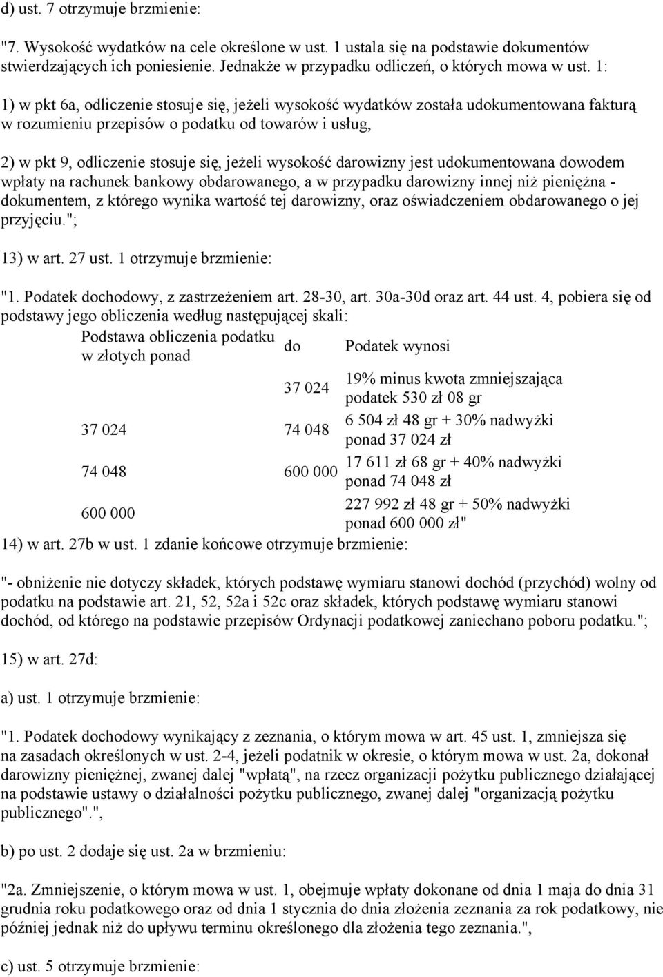 wysokość darowizny jest udokumentowana dowodem wpłaty na rachunek bankowy obdarowanego, a w przypadku darowizny innej niż pieniężna - dokumentem, z którego wynika wartość tej darowizny, oraz