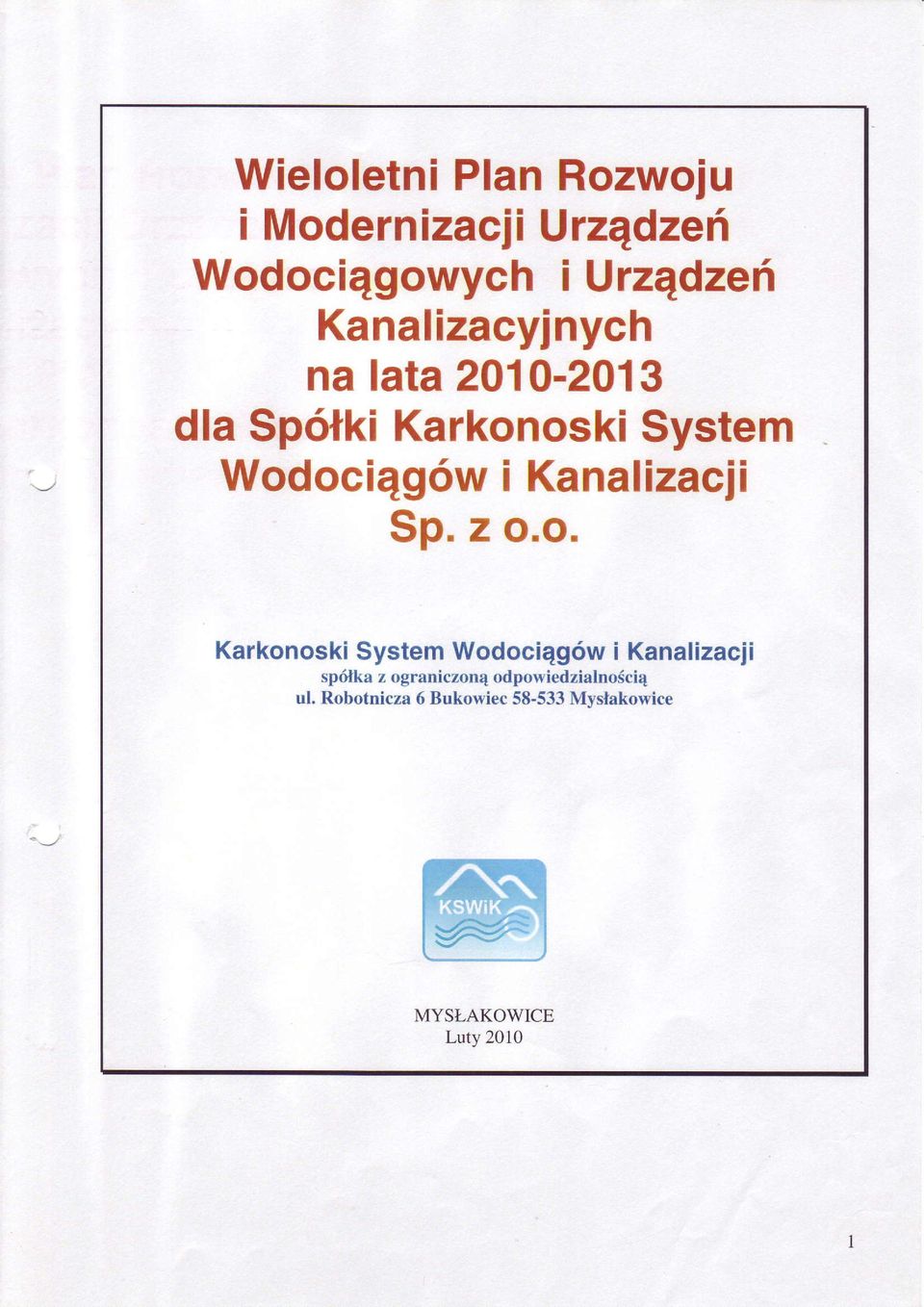 Kanalizacji Sp. z.