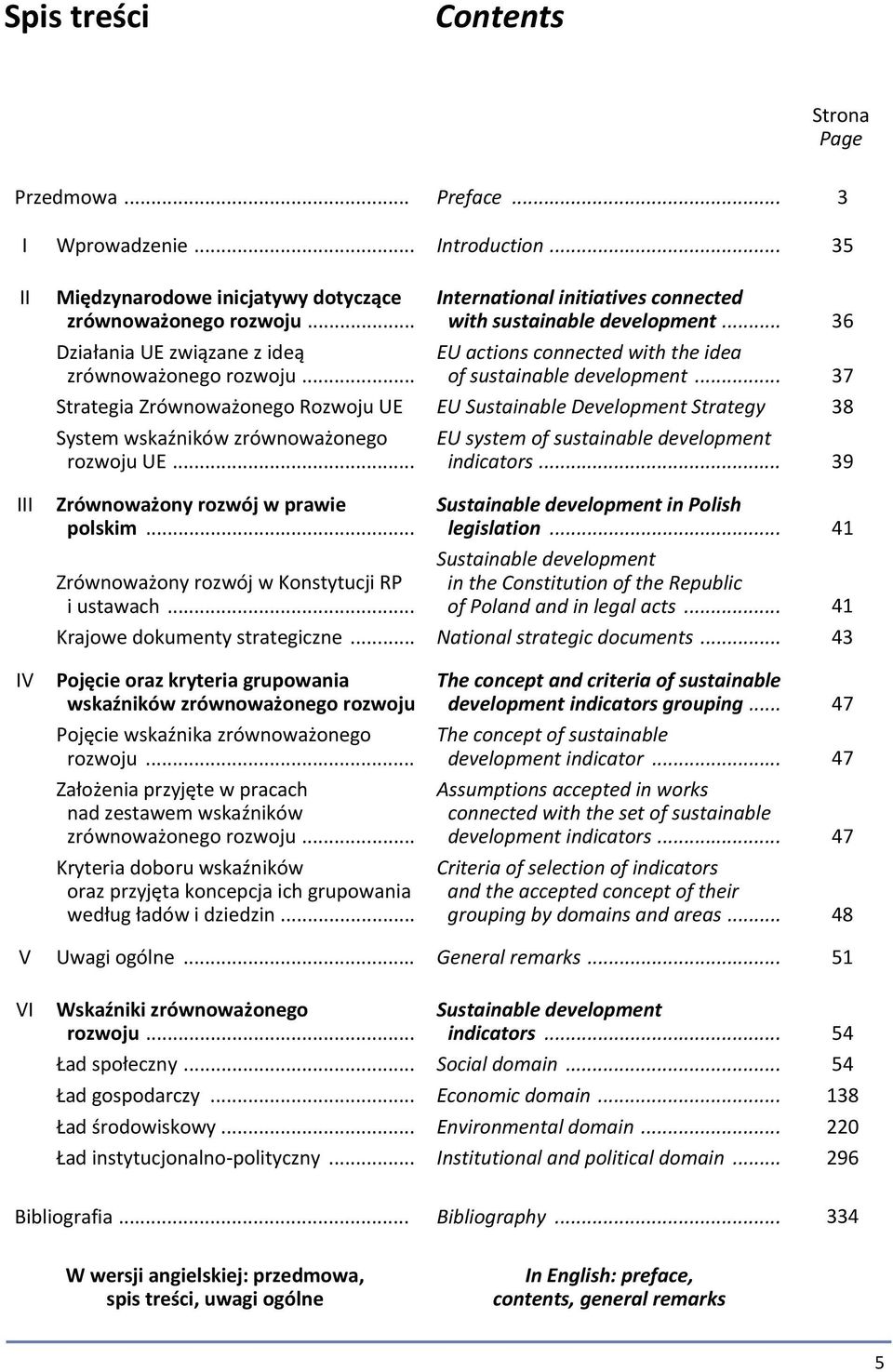 .. 37 Strategia Zrównoważonego Rozwoju EU Sustainable Development Strategy 38 System wskaźników zrównoważonego rozwoju... Zrównoważony rozwój w prawie polskim.