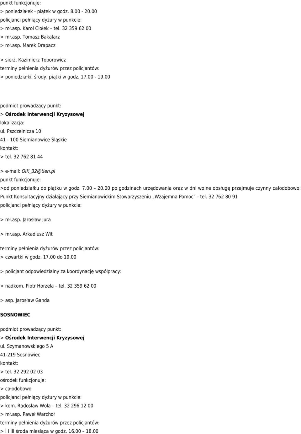 pl >od poniedziałku do piątku w godz. 7.00 20.