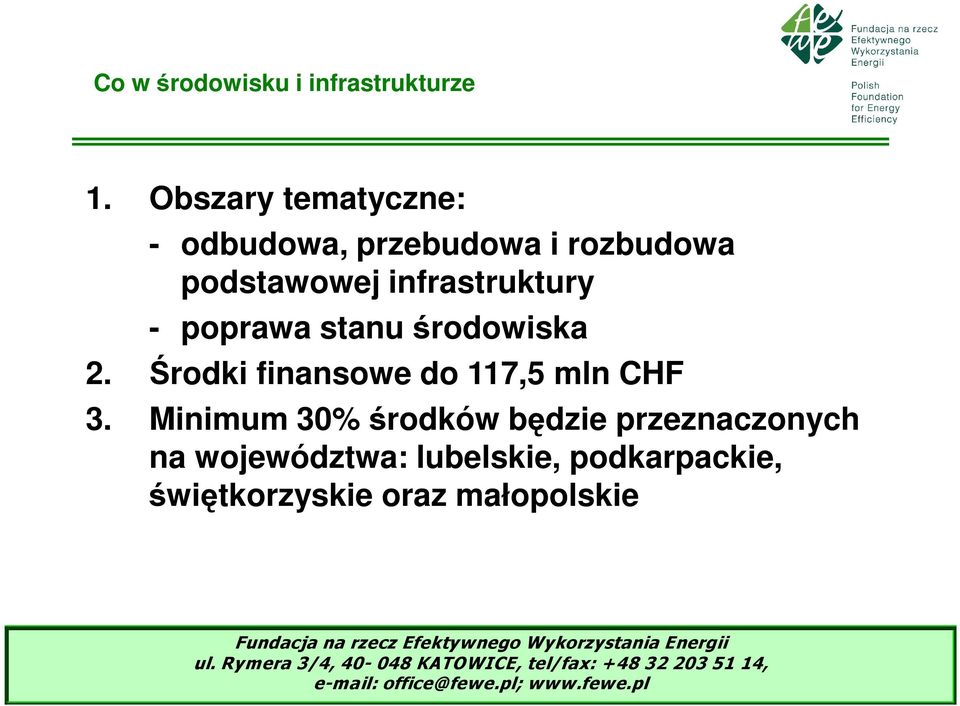 infrastruktury - poprawa stanu środowiska 2.