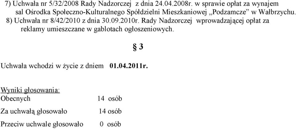 8) Uchwała nr 8/42/2010 z dnia 30.09.2010r.