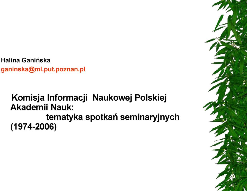 pl Komisja Informacji Naukowej