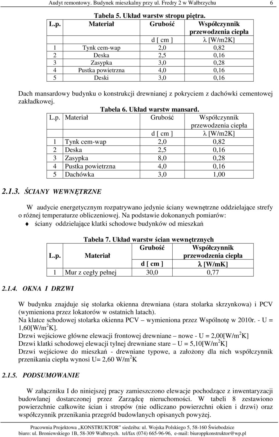 mansardowy budynku o konstrukcji drewnianej z po