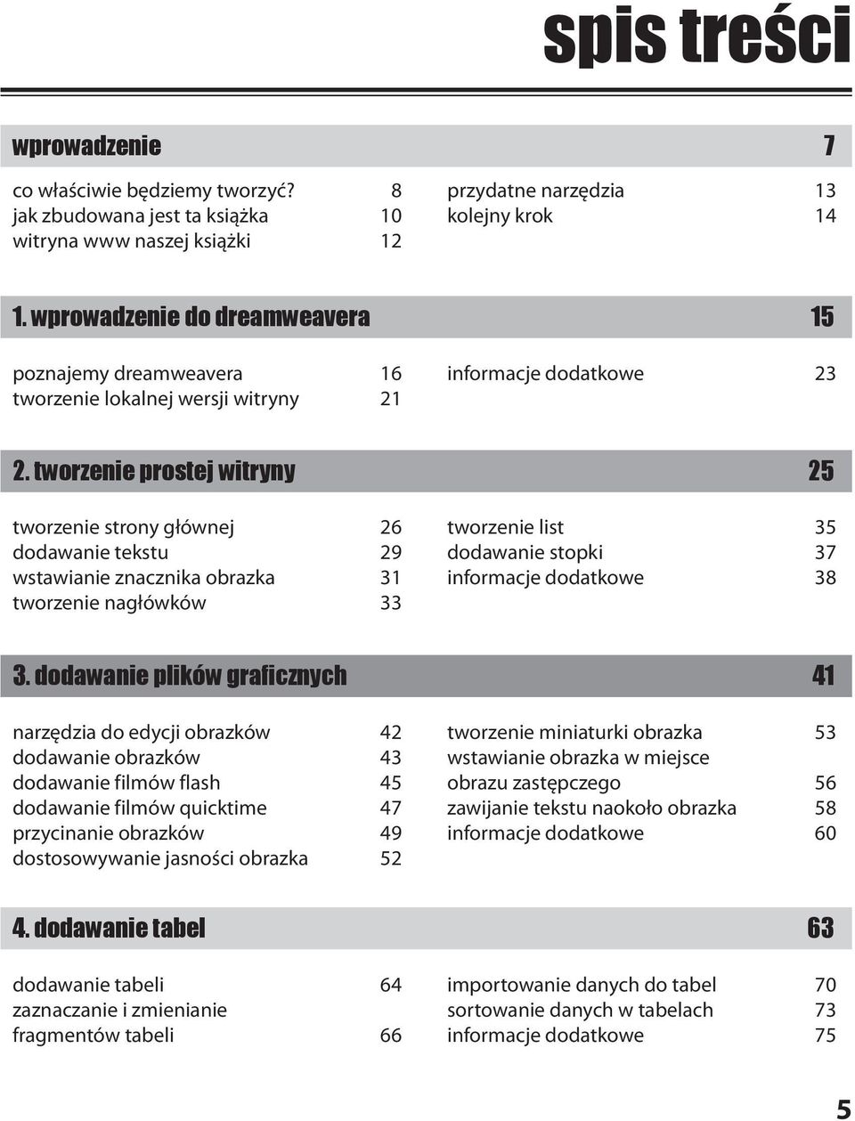 tworzenie prostej witryny 25 tworzenie strony głównej 26 dodawanie tekstu 29 wstawianie znacznika obrazka 31 tworzenie nagłówków 33 tworzenie list 35 dodawanie stopki 37 informacje dodatkowe 38 3.