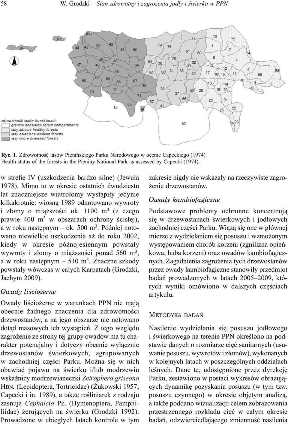 Mimo to w okresie ostatnich dwudziestu lat znaczniejsze wiatrołomy wystąpiły jedynie kilkakrotnie: wiosną 1989 odnotowano wywroty i złomy o miąższości ok.