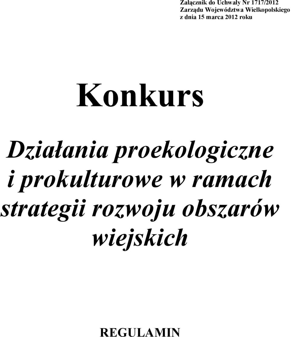 2012 roku Działania proekologiczne i