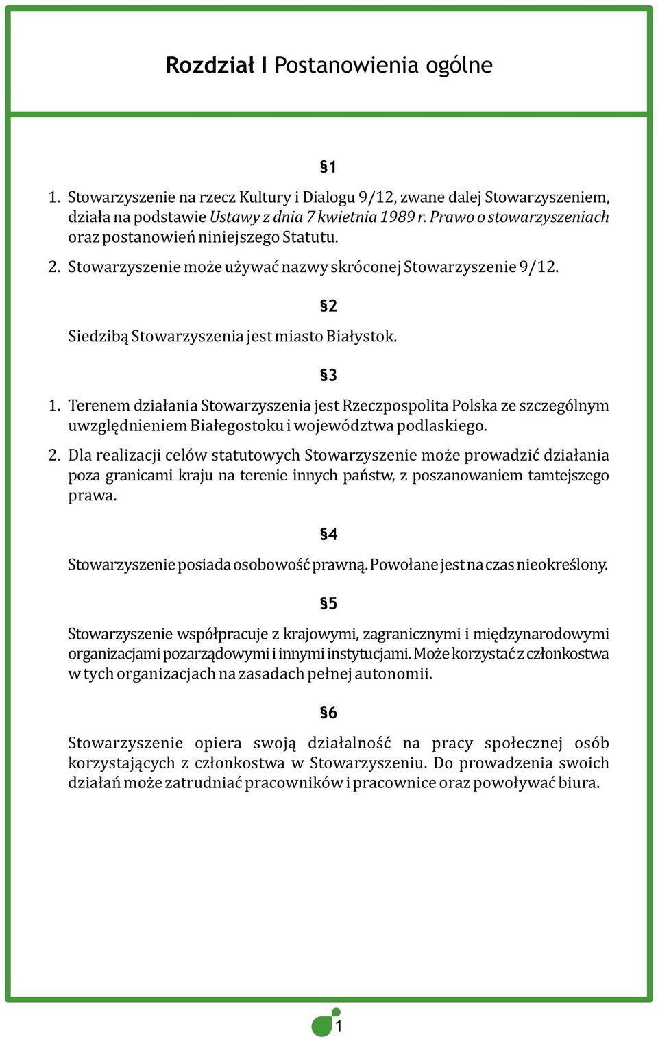 Terenem działania Stowarzyszenia jest Rzeczpospolita Polska ze szczególnym uwzględnieniem Białegostoku i województwa podlaskiego. 2.