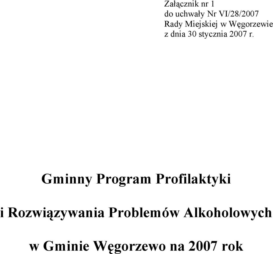 r. Gminny Program Profilaktyki i Rozwiązywania