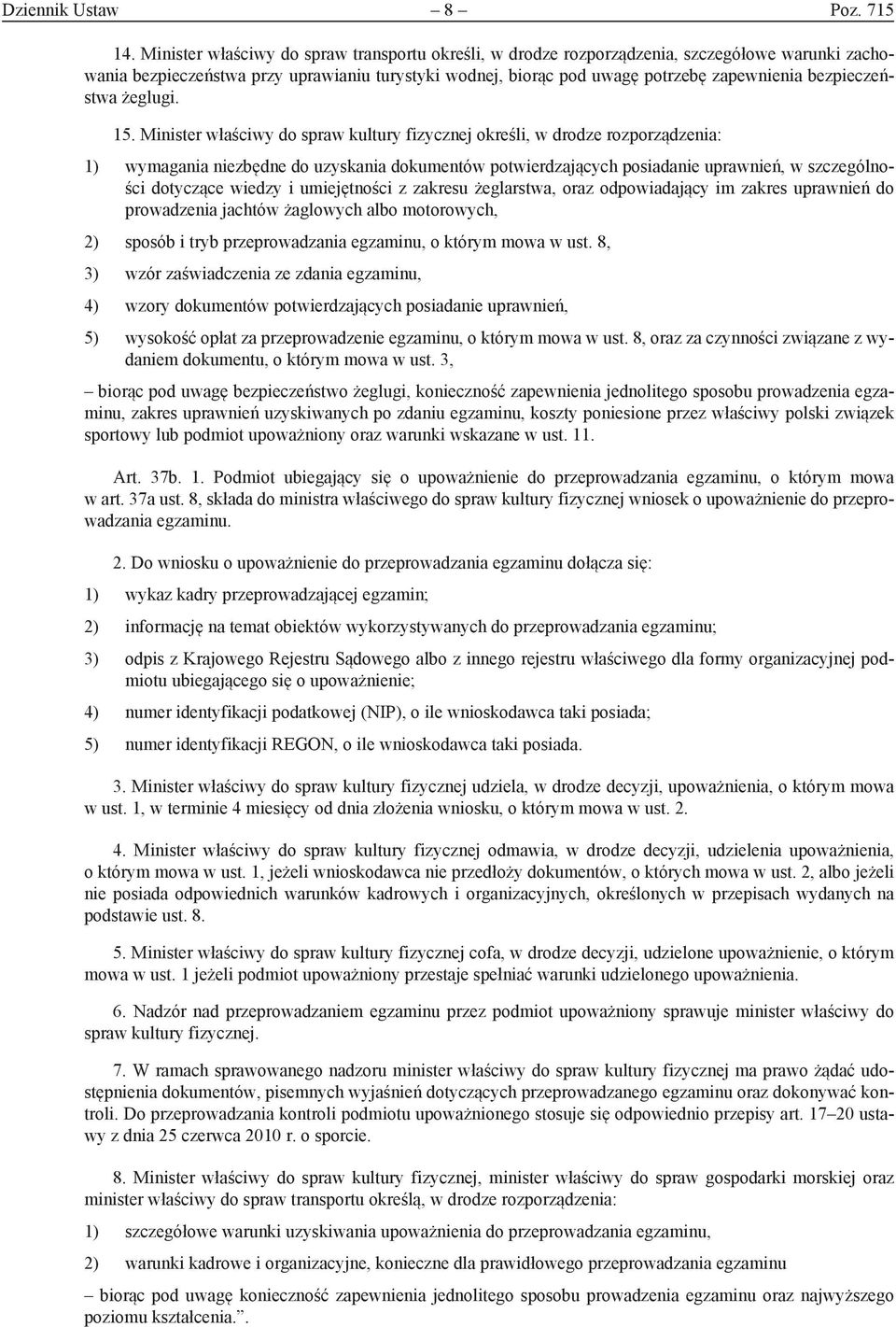 bezpieczeństwa żeglugi. 15.