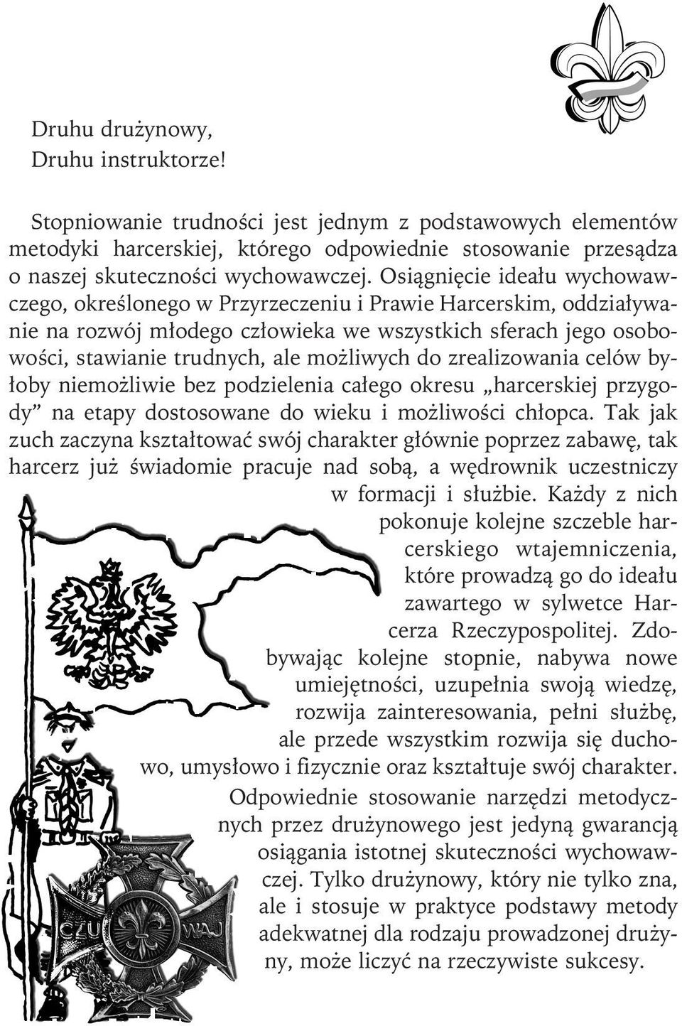 do zrealizowania celów byłoby niemożliwie bez podzielenia całego okresu harcerskiej przygody na etapy dostosowane do wieku i możliwości chłopca.