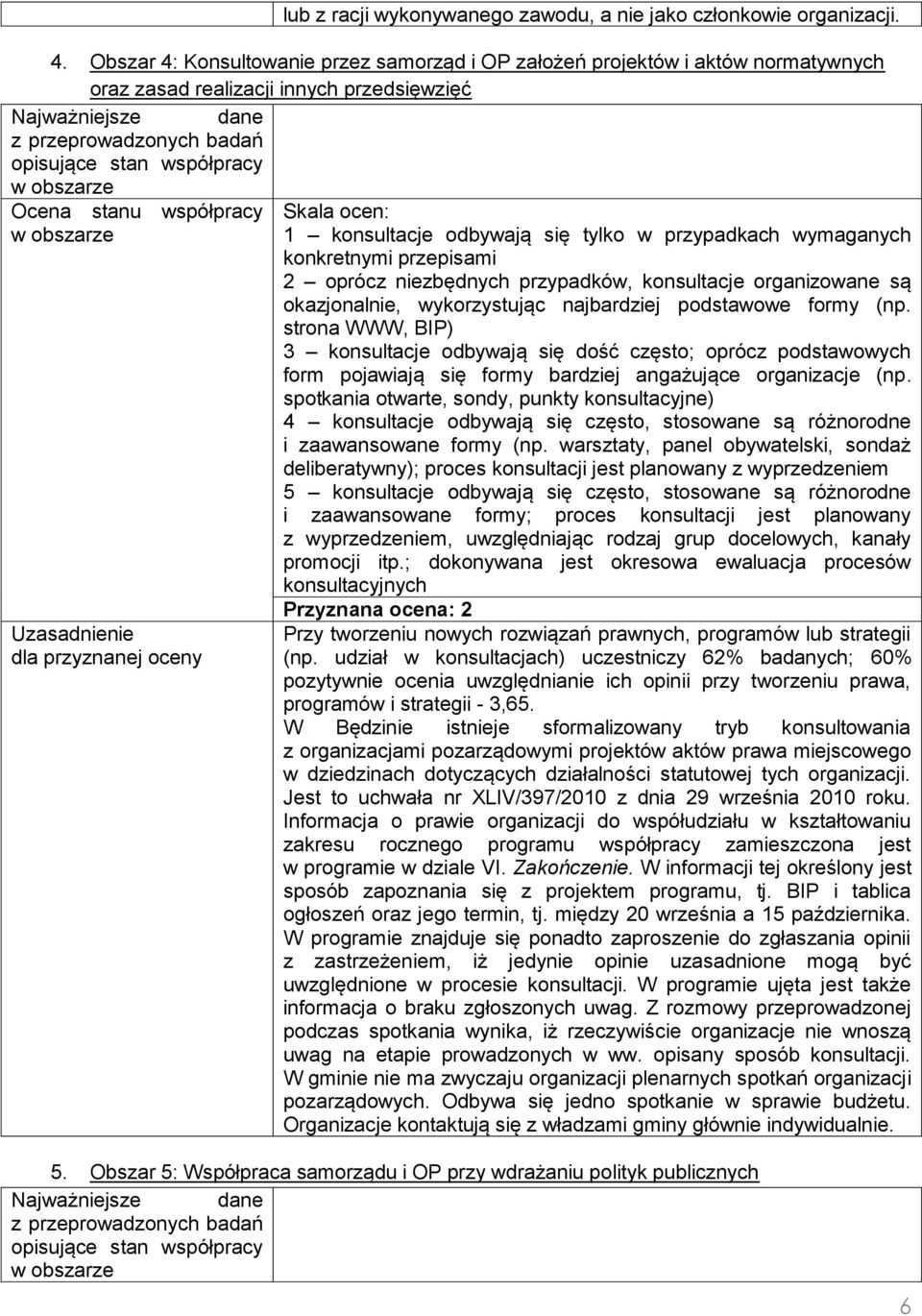 przepisami 2 oprócz niezbędnych przypadków, konsultacje organizowane są okazjonalnie, wykorzystując najbardziej podstawowe formy (np.