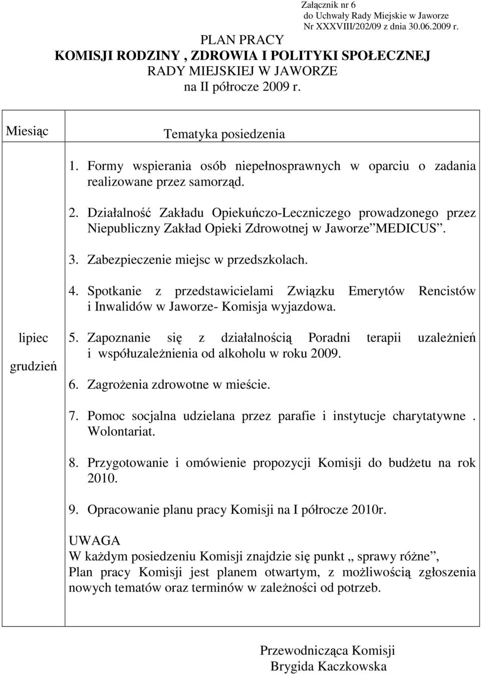 Spotkanie z przedstawicielami Związku Emerytów Rencistów i Inwalidów w Jaworze- Komisja wyjazdowa. 5.