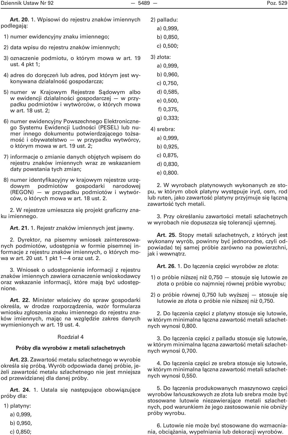 4 pkt 1; 4) adres do doręczeń lub adres, pod którym jest wykonywana działalność gospodarcza; 5) numer w Krajowym Rejestrze Sądowym albo w ewidencji działalności gospodarczej w przypadku podmiotów i