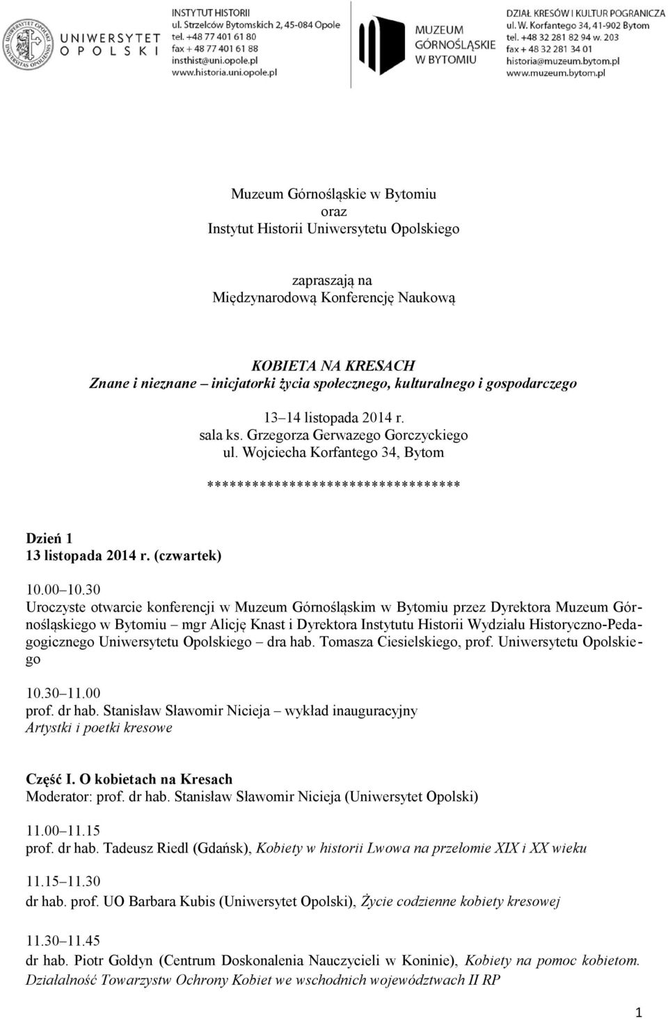 (czwartek) 10.00 10.
