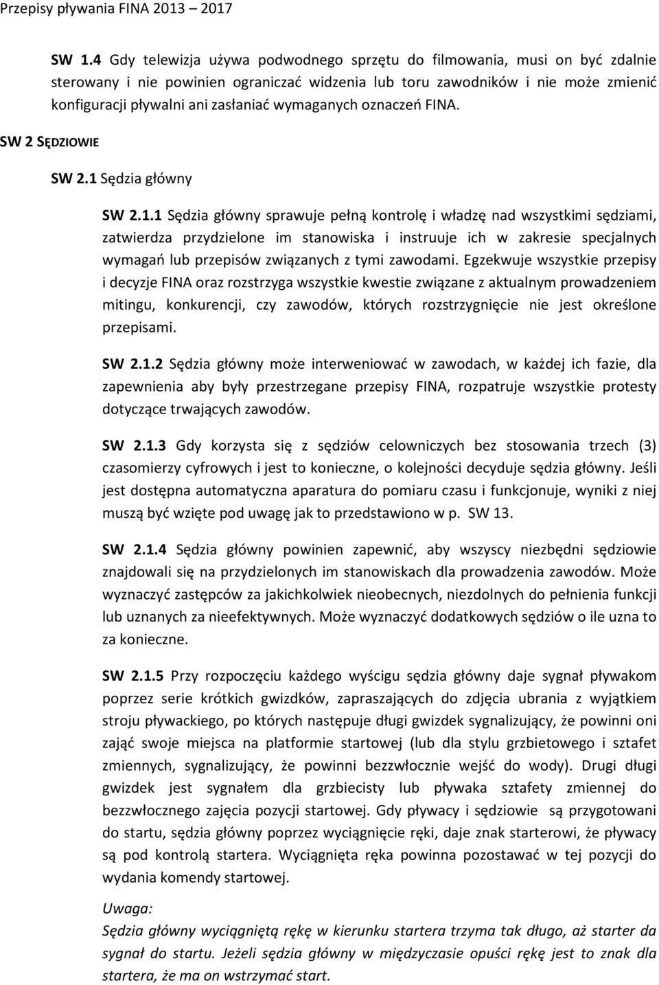 Sędzia główny SW 2.1.