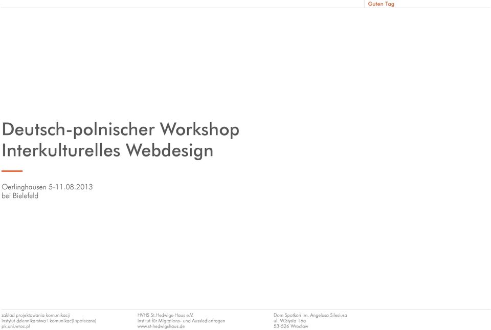 Workshop Interkulturelles