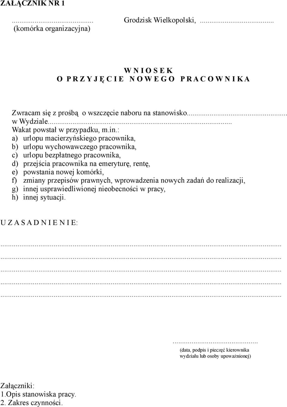 .. Wakat powstał w przypadku, m.in.