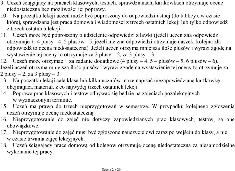 ostatnich lekcji. 11.