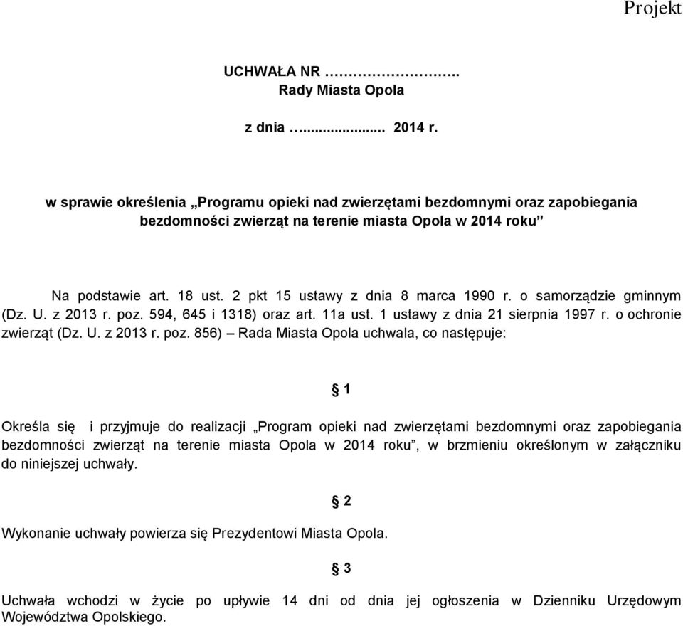 2 pkt 15 ustawy z dnia 8 marca 1990 r. o samorządzie gminnym (Dz. U. z 2013 r. poz.