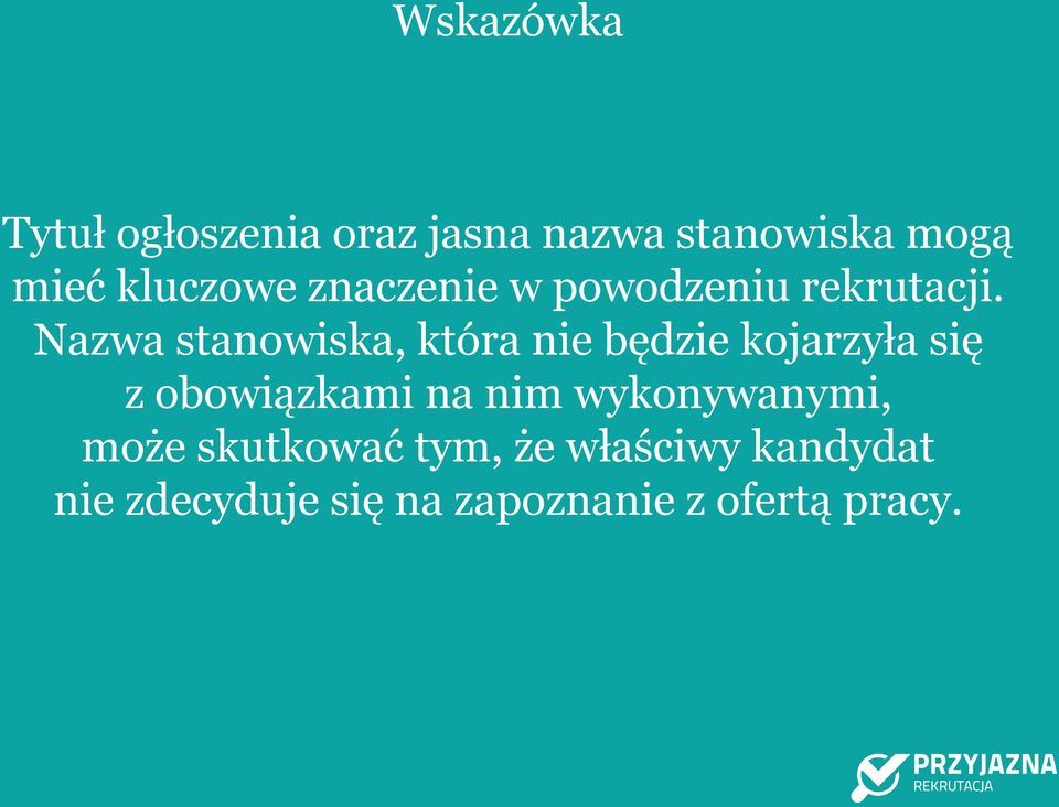 Nazwa stanowiska, która nie będzie kojarzyła się z obowiązkami na nim