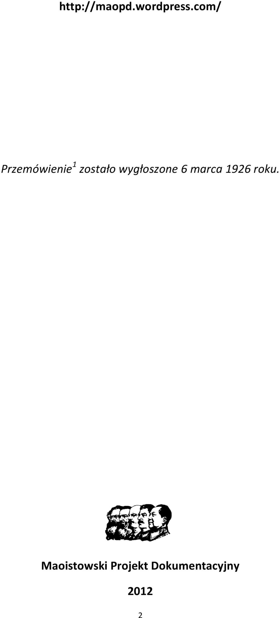 wygłoszone 6 marca 1926 roku.