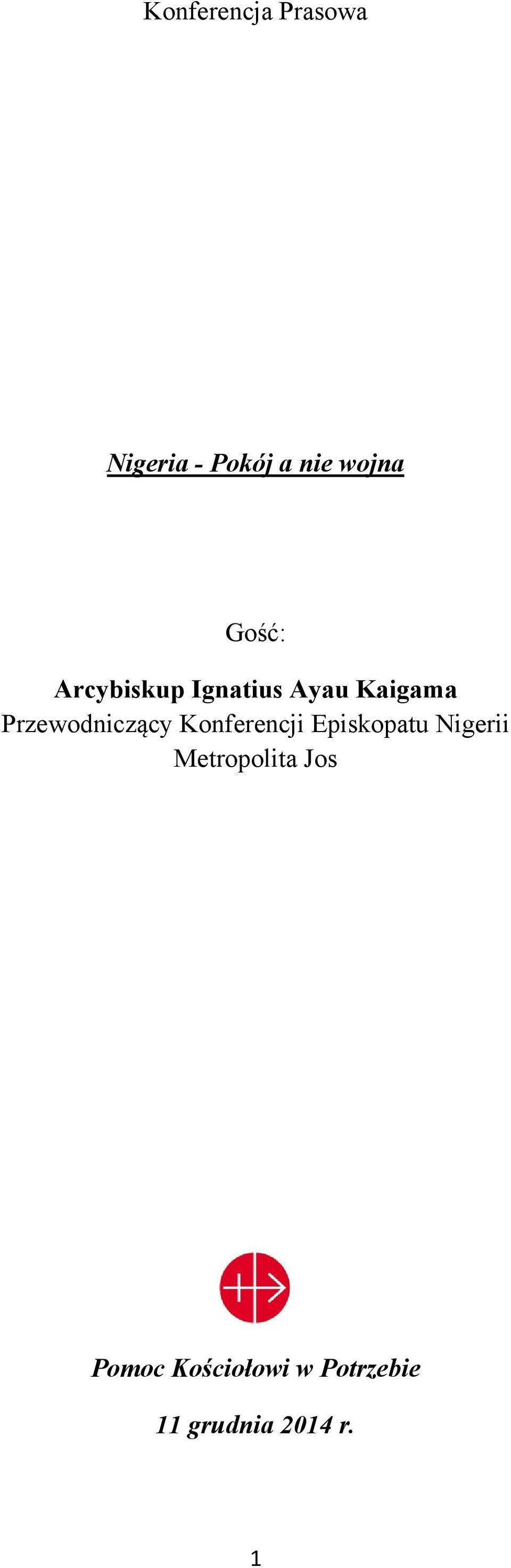 Przewodniczący Konferencji Episkopatu Nigerii