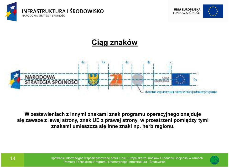 pomiędzy tymi znakami umieszcza się inne znaki np. herb regionu.