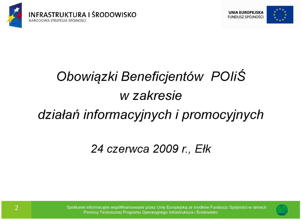 , Ełk 2 Spotkanie informacyjne współfinansowane