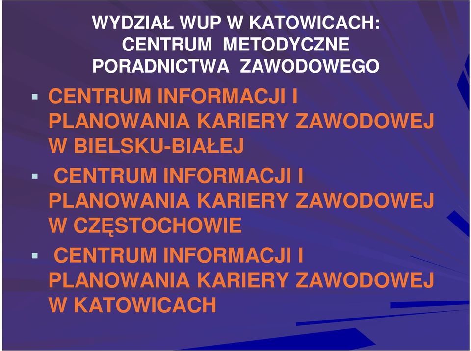 BIELSKU-BIAŁEJBIAŁEJ CENTRUM INFORMACJI I PLANOWANIA KARIERY