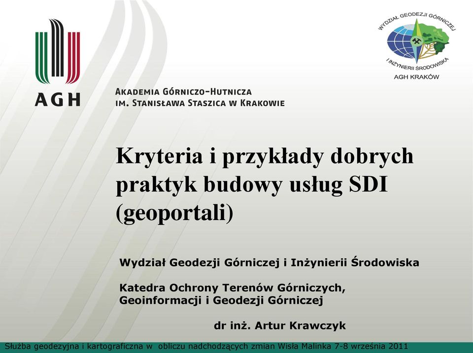 Inżynierii Środowiska Katedra Ochrony Terenów